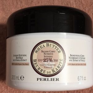 NWT,NIB,PERLIER 25%SHEA BUTTER BODY BALM withVanilla  EXTRACT 6.7 oz. jar.